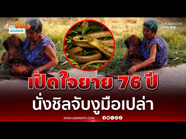 เปิดใจยาย 76 ปี นั่งชิลจับงูสิงตาโตมือเปล่า | เรื่องร้อนอมรินทร์
